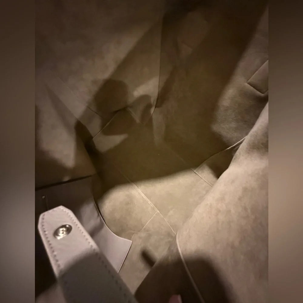 Aerin Suede Oversized Weekender Bag - Picture 7 of 13